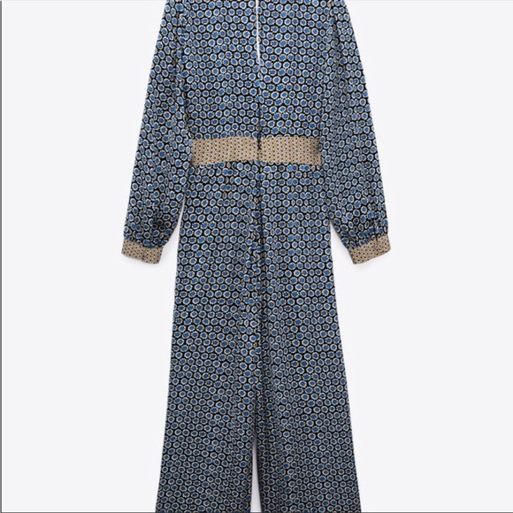 Sophisticated blue Zara jumpsuit - Picture 6 of 10